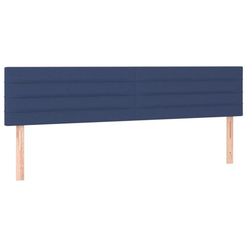 LED горна табла за легло, синя, 180x5x78/88 см, плат