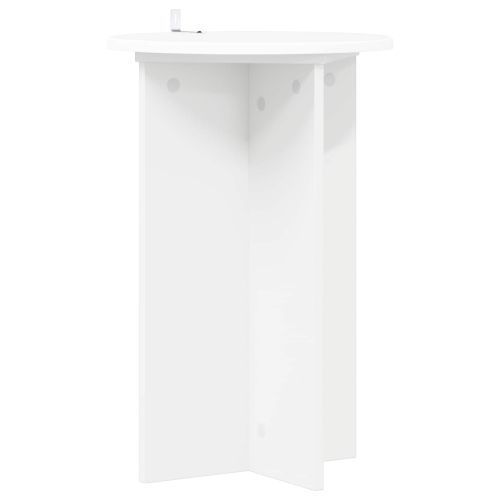 Стойка за растения 2 pcs Бяло Ø40 x 60 см Инженерна дървесина