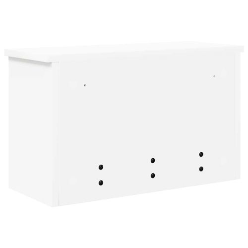 Стенен закачалка за палта Бяло 50 x 20 x 30 см Инженерно дърво