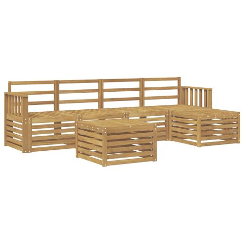 Комплект дивани за открито 6 pcs Бяло 59 x 59 x 37 см