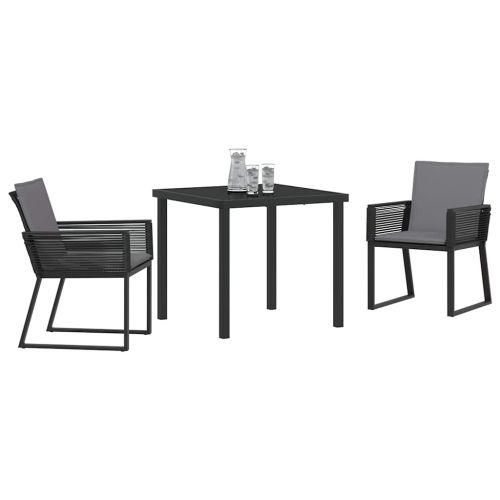 Комплект за хранене в градината 3 pcs Черно