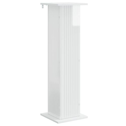 Стойка за растения 2 pcs Бял гланц 30,5 x 30 x 100,5 см
