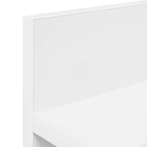 Стенен закачалка за палта със съхранение Бяло 40 x 10,5 x 18 см