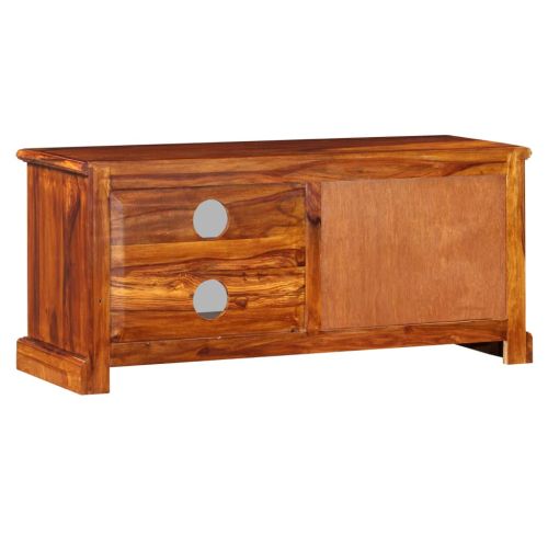 ТВ шкаф, акациево дърво масив, 90x30x40 cм