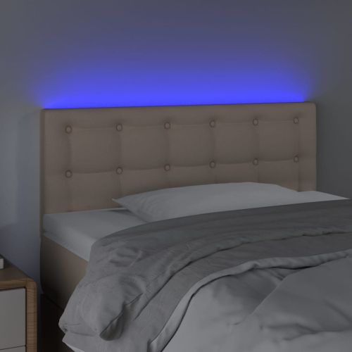 LED Горна табла за легло, капучино, 100x5x78/88 см