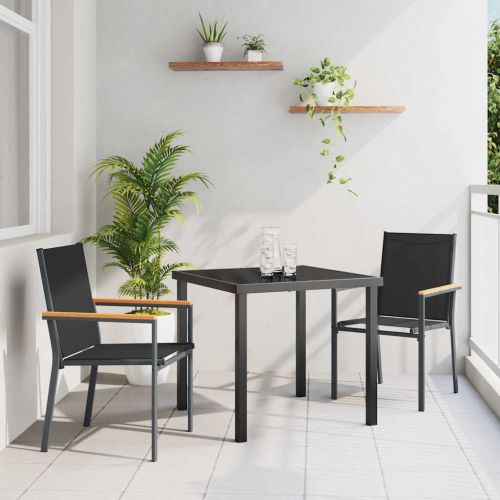 Комплект за хранене в градината 3 pcs Черно
