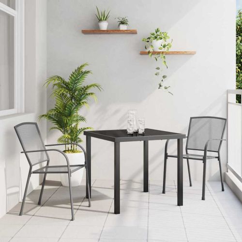 Комплект за хранене в градината 3 pcs Антрацит