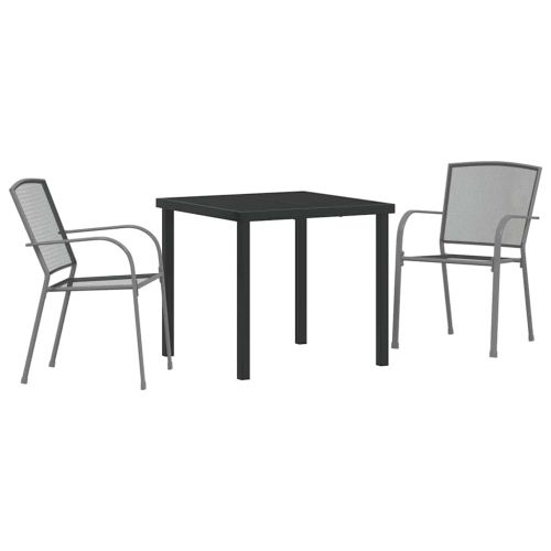 Комплект за хранене в градината 3 pcs Антрацит