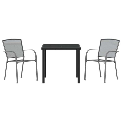 Комплект за хранене в градината 3 pcs Антрацит