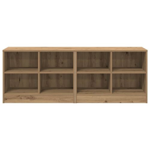 Шкаф за легло с рафт 2 pcs Дъб артизан 66 x 33 x 48 см