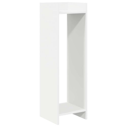 Стойка за растения с рафт 2 pcs Бял 30 x 30 x 100 см