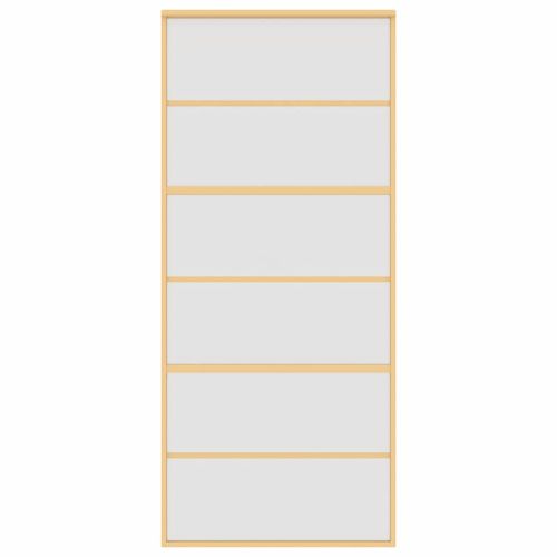 Плъзгаща се врата 90x205 см матирано ESG стъкло и алуминий