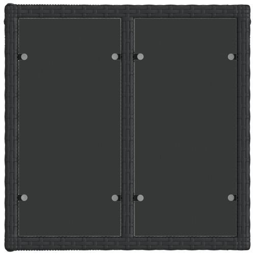 Градински Софа Комплект 6 pcs Черно полиратан