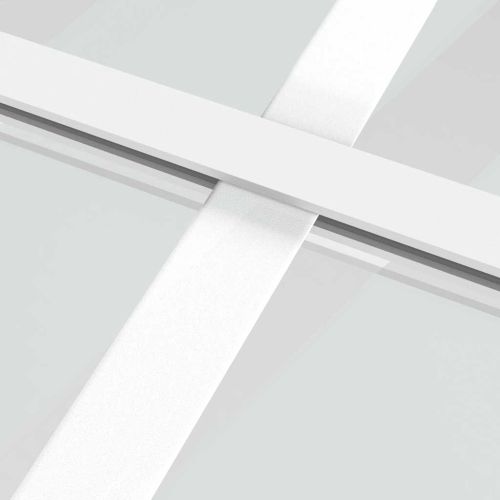 Интериорна врата 76x201,5 см бяла ESG стъкло и алуминий