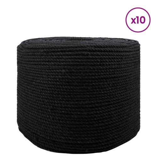 Въже 10 pcs Черно Памук
