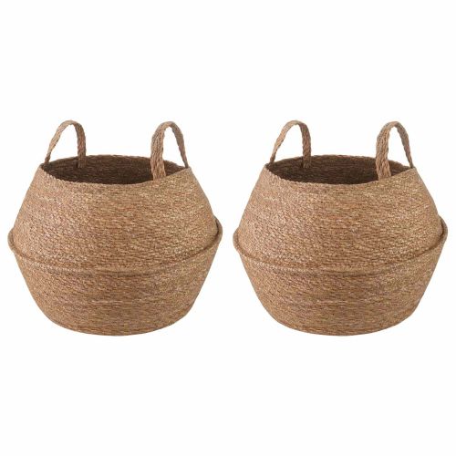 Саксия за растения с дръжки 2 pcs Натурално Ø 45 x 36 см