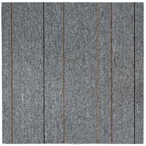 Килимна плочка Светлосиво на ивици 50 x 50 cm 20 pcs ПП и Битум