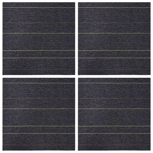 Килимна плочка Тъмносив с ивици 50 x 50 cm 4 pcs ПП и Битум