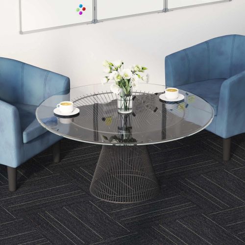 Килимна плочка Тъмносив с ивици 50 x 50 cm 20 pcs ПП и Битум