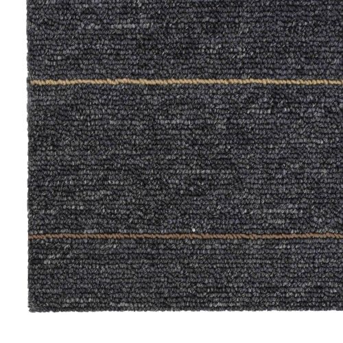 Килимна плочка Тъмносив с ивици 50 x 50 cm 36 pcs ПП и Битум