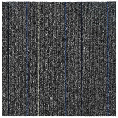Килимна плочка Средно сиво с ивици 50 x 50 cm 36 pcs ПП и Битум