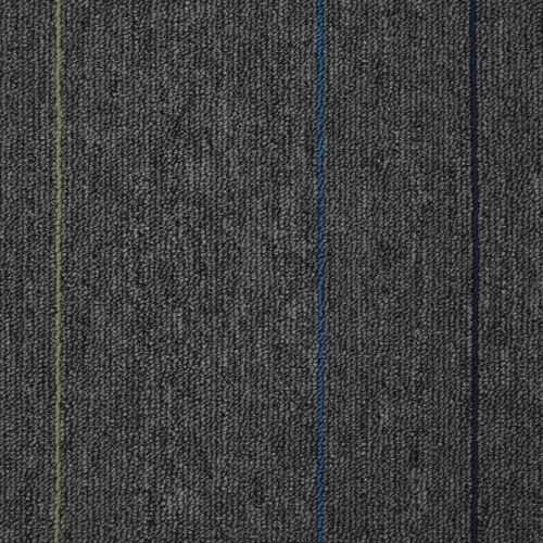 Килимна плочка Средно сиво с ивици 50 x 50 cm 36 pcs ПП и Битум