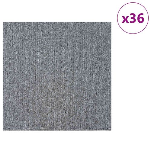 Килимна плочка Светлосиво 50 x 50 cm 36 pcs ПП и Битум