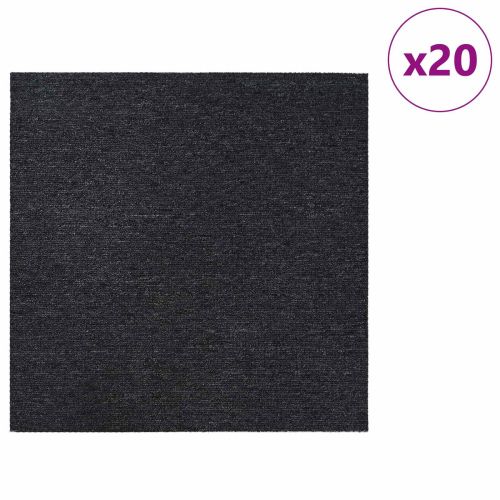 Килимна плочка Тъмносиво 50 x 50 cm 20 pcs ПП и Битум
