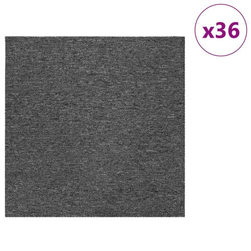 Килимна плочка Средно сиво 50 x 50 cm 36 pcs ПП и Битум