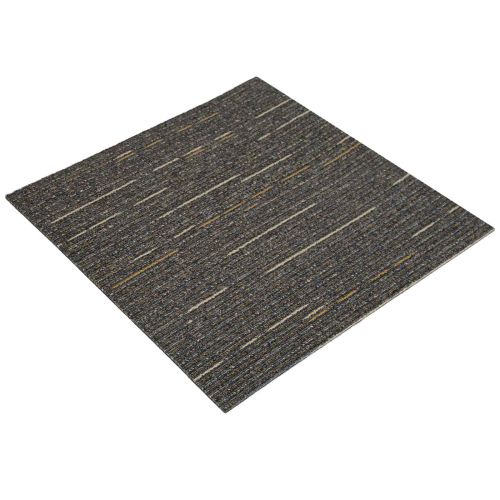 Килимна плочка Линиран светлокафяв 50 x 50 cm 4 pcs ПП и Битум