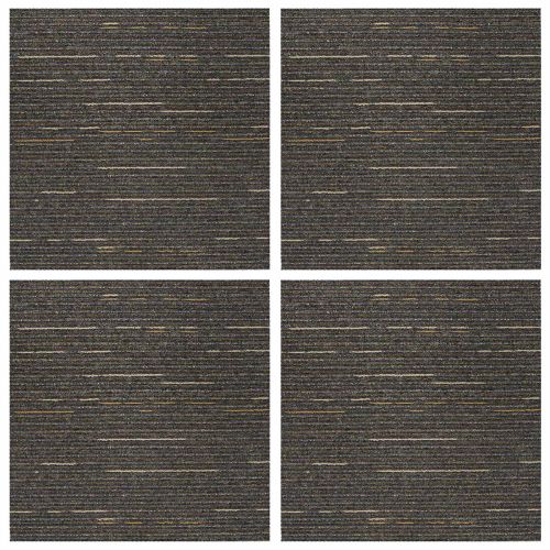 Килимна плочка Линиран светлокафяв 50 x 50 cm 4 pcs ПП и Битум