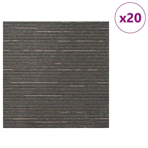 Килимна плочка Лентист тъмен кафяв 50 x 50 cm 20 pcs ПП и Битум