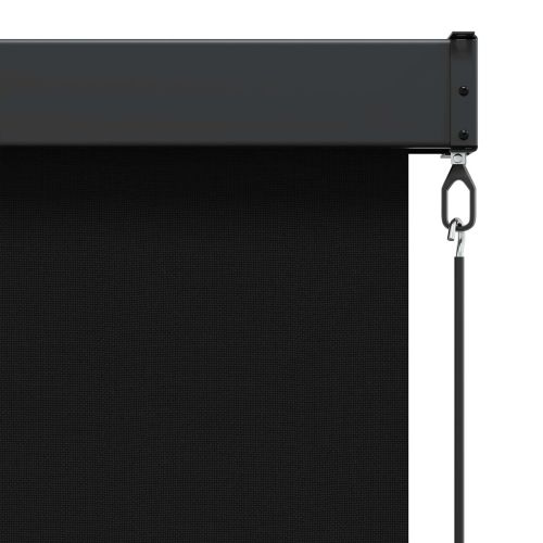 Ролетна щора Черно 120 x 250 cm Текстил и Алуминий