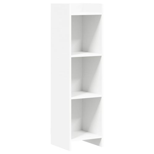 Библиотека Бяло 30 x 30 x 111 см Инженерна дървесина