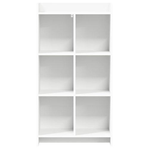 Библиотека Бяло 59 x 30 x 111 см Инженерна дървесина