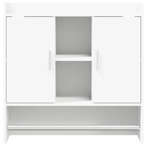 Стенен рафт Монтиране на стена Бяло 80 x 36 x 80 см