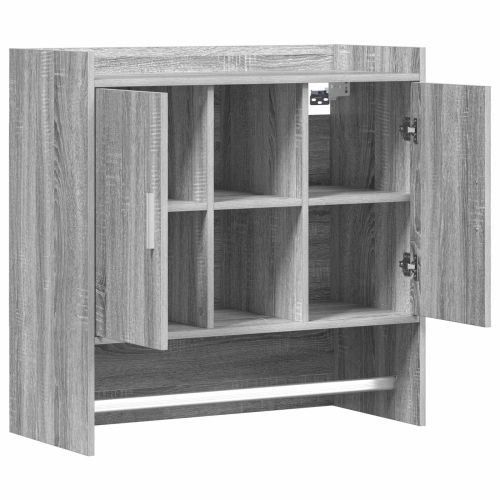 Стенен рафт Монтиране на стена Сив Сонома 80 x 36 x 80 см