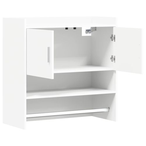 Стенен рафт Монтиране на стена Бяло 80 x 36 x 80 см