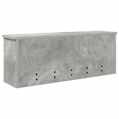 Стенен закачалка за палта с рафт Циментено сиво 80 x 20 x 30 cm