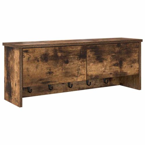 Стенен закачалка за палта с рафт Димян дъб 80 x 20 x 30 cm