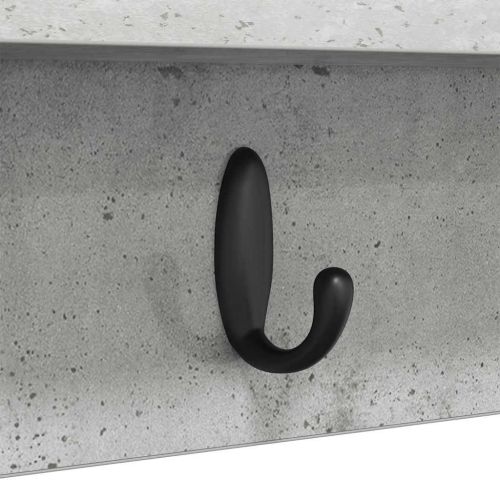 Стенен закачалка за палта Циментено сиво 100 x 10,5 x 18 см