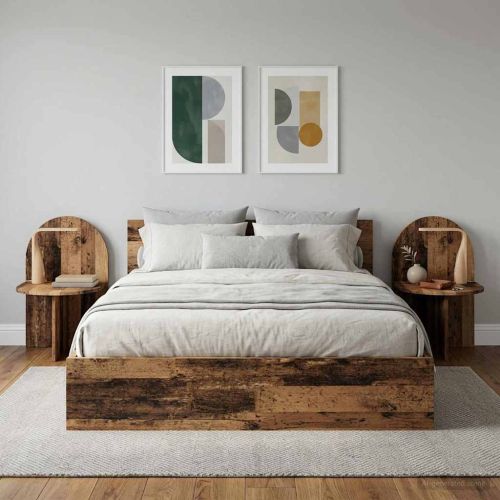 Нощно шкафче 2 pcs Старо дърво 48 x 49 x 65 см