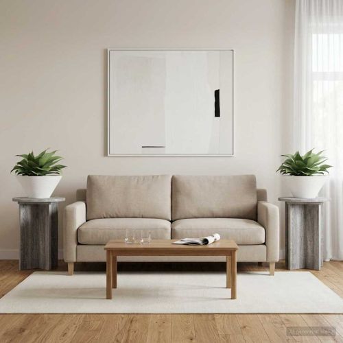 Стойка за растения 2 pcs Сива сонома Ø29,5 x 40 см