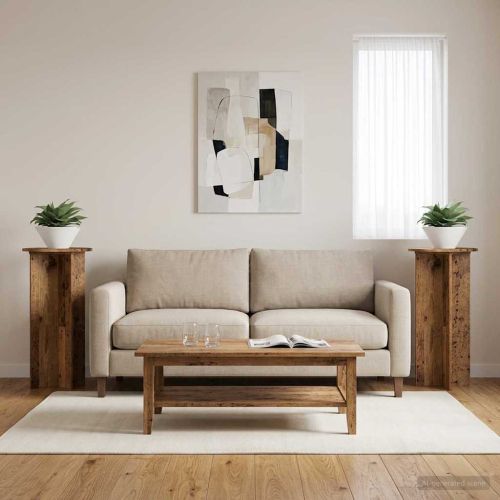 Стойка за растения 2 pcs Старо дърво 40 x 40 x 80 cm