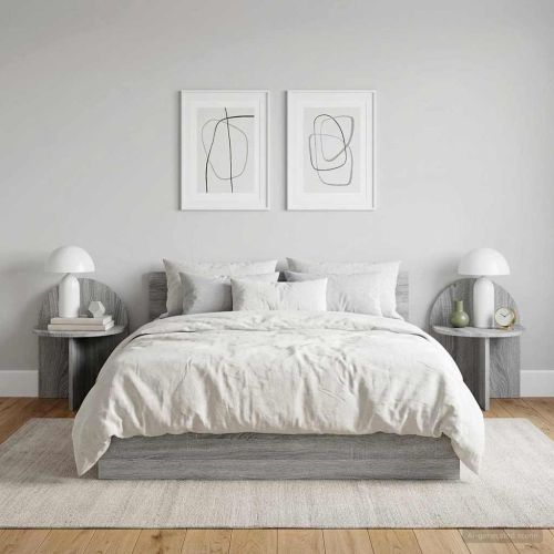 Нощно шкафче 2 pcs Сива сонома 40 x 35,5 x 45,5 см