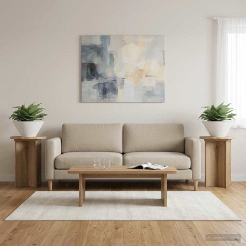 Стойка за растения 2 pcs Дъб артизан Ø29,5 x 40 см