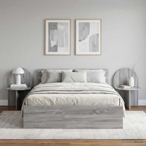 Нощно шкафче 2 pcs Сива сонома 48 x 49 x 65 см