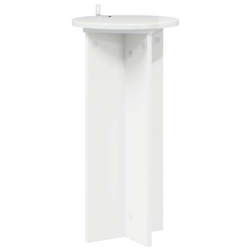 Стойка за растения 2 pcs Бял гланц 29,5 x 29,5 x 60 см
