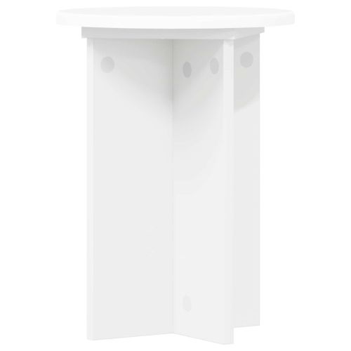 Стойка за растения 2 pcs Бяло Ø29,5 x 40 см Инженерна дървесина