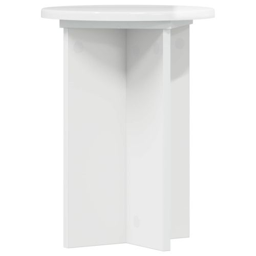 Стойка за растения 2 pcs Бял гланц Ø29,5 x 40 см